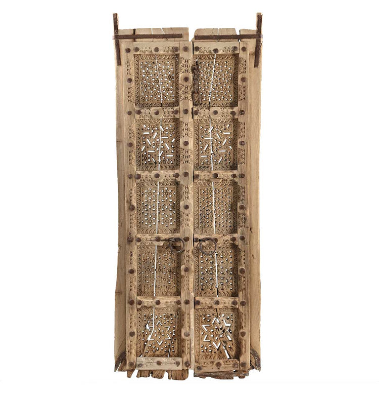 Puerta Decorativa India Tallada A156x65x2cm Pieza Unica