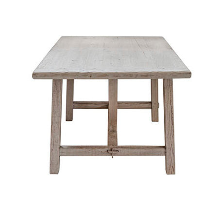Raw wooden dining table - 200x100cm - Snowdrops