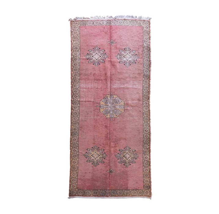 1970's Moroccan Floral Oriental Style Rug 373x158cm