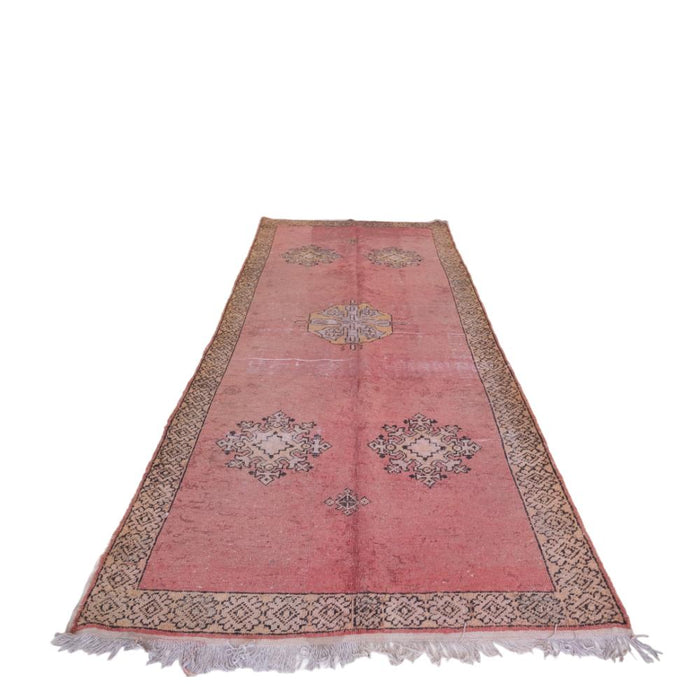 Tapis marocain vintage style oriental floral 373x158cm