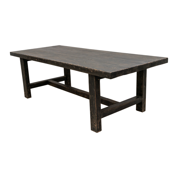 Mesa de comedor de madera negra 244x102xh76cm