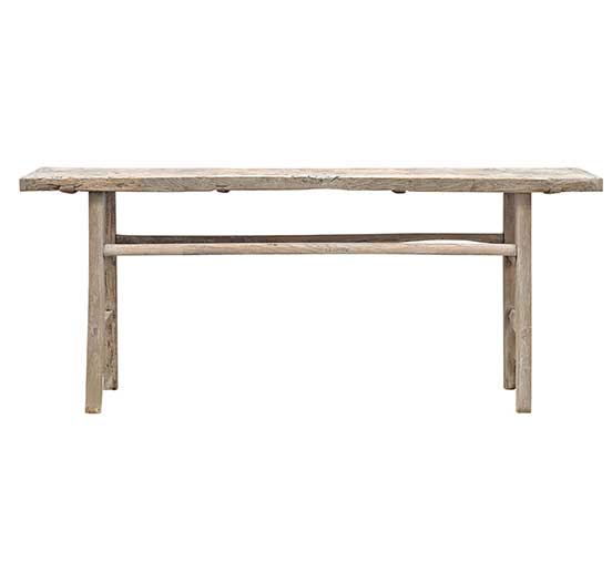 Consola de madera cruda XL 208x38xH88cm Pieza única