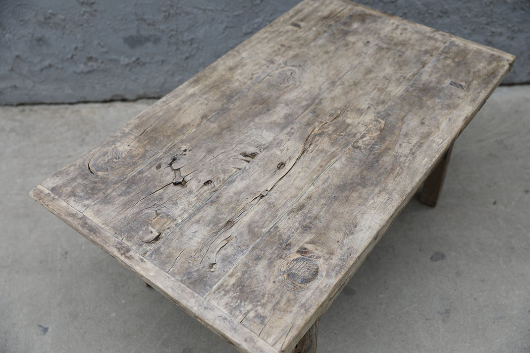 Mesa de centro vintage madera cruda 97X59XH43cm Pieza Unica