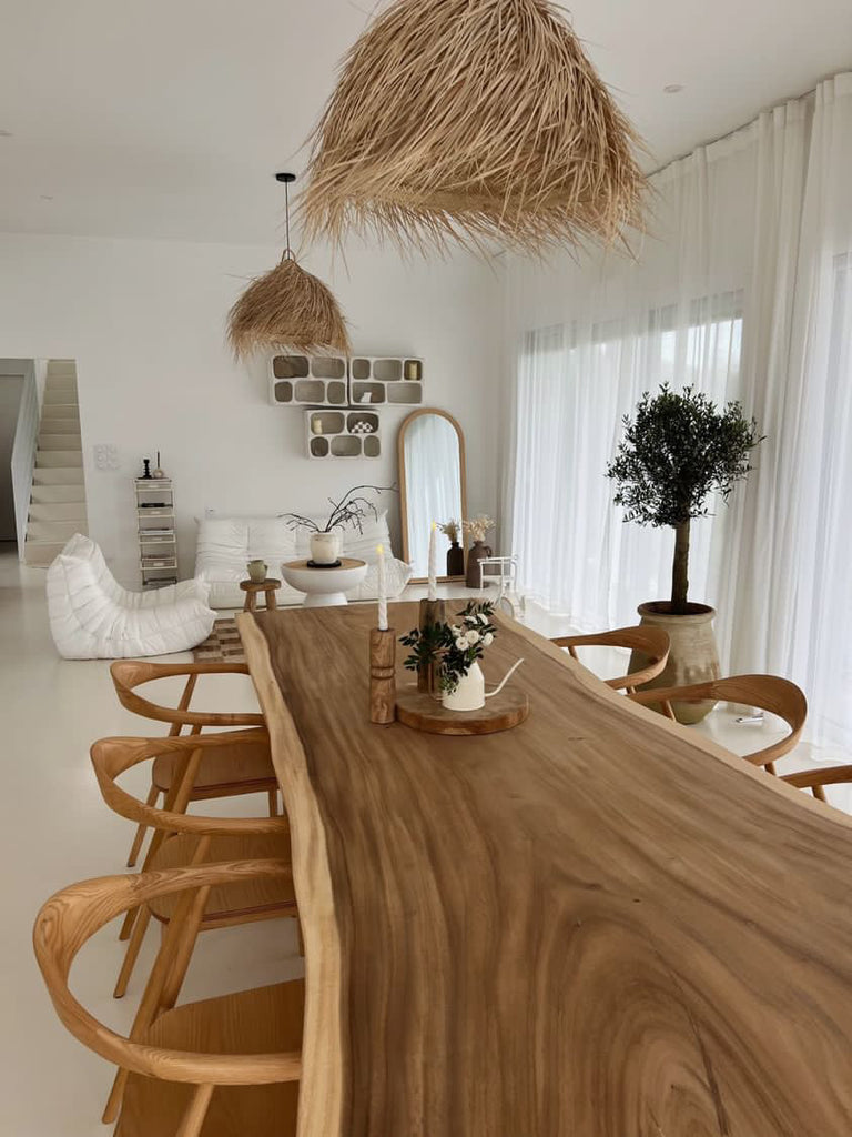 Table à manger bois massif acacia 2m et pied acier inoxydable Table à manger bois massif acacia 2m et pied acier inoxydable