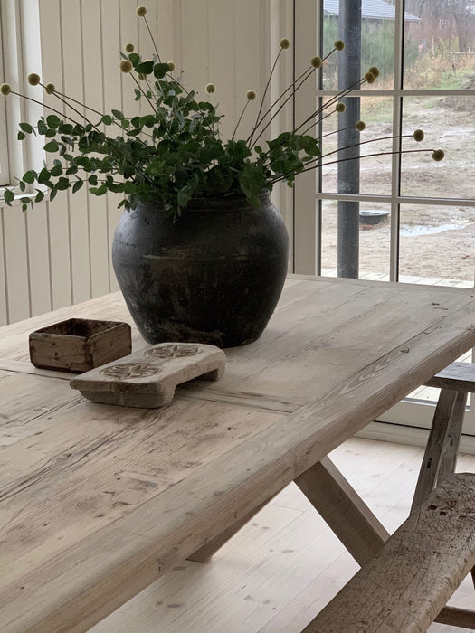 Table à manger en bois brut - 240x100cm - Snowdrops