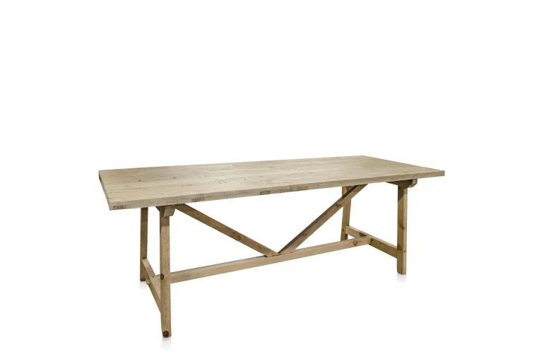 Raw wooden dining table - 220x85xH76cm
