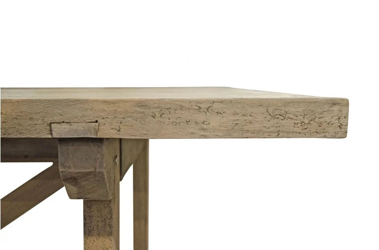 Raw wooden dining table - 220x85xH76cm