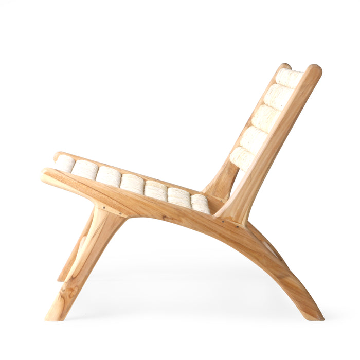 Occasional lounge Chair Abaca/Teak - Natural - HK Living