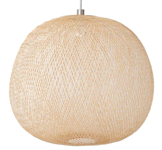 Bamboo Pendant Lamp PLUME large Naturel Ø80 Ay Illuminate