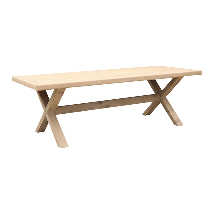 Raw wooden dining table Cross - 240x100cm - Maison Bliss N°17