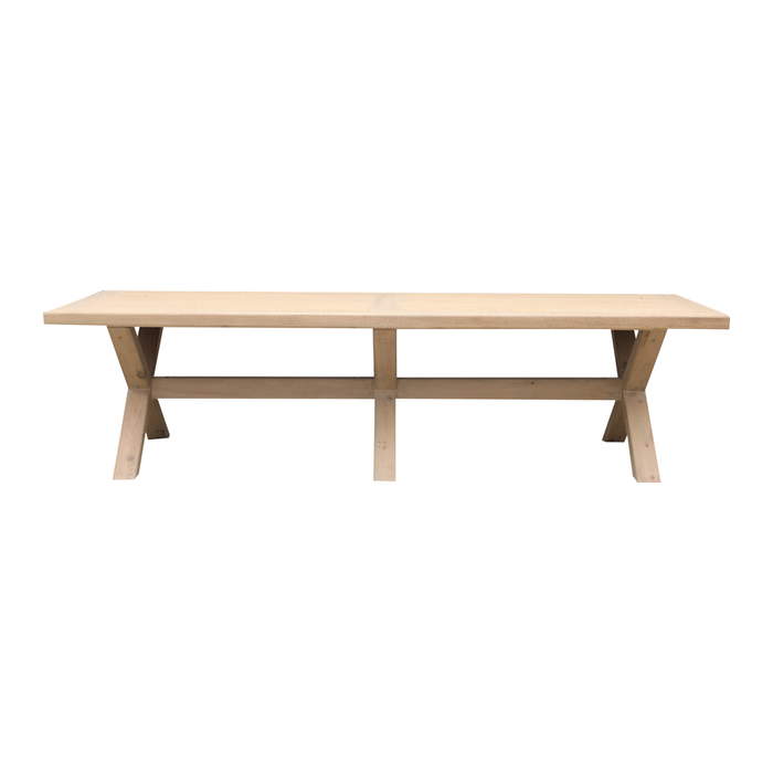 Raw wooden dining table Cross - 300x100cm - Maison Bliss N°17