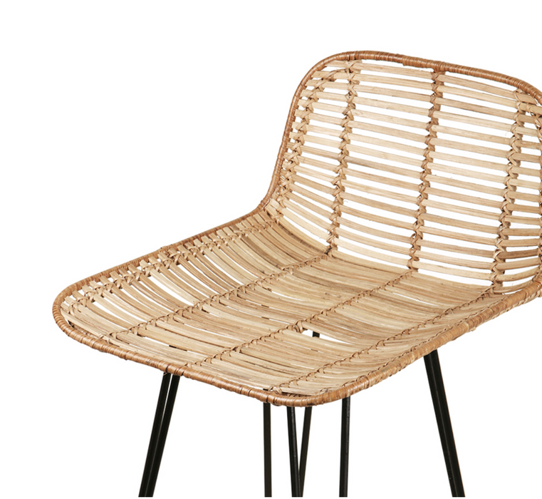 Rattan bar stool natural - HK Living