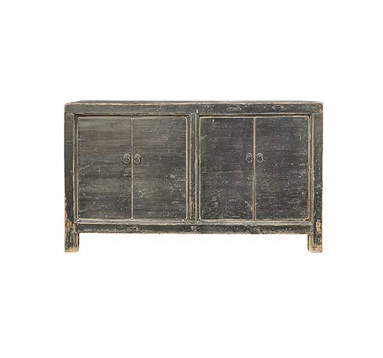 Vintage Sideboard Black - 145X43X85cm - piece unique