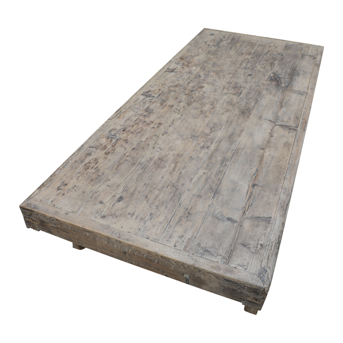 Table basse Vintage bois brut 191x84x45cm
 pièce unique