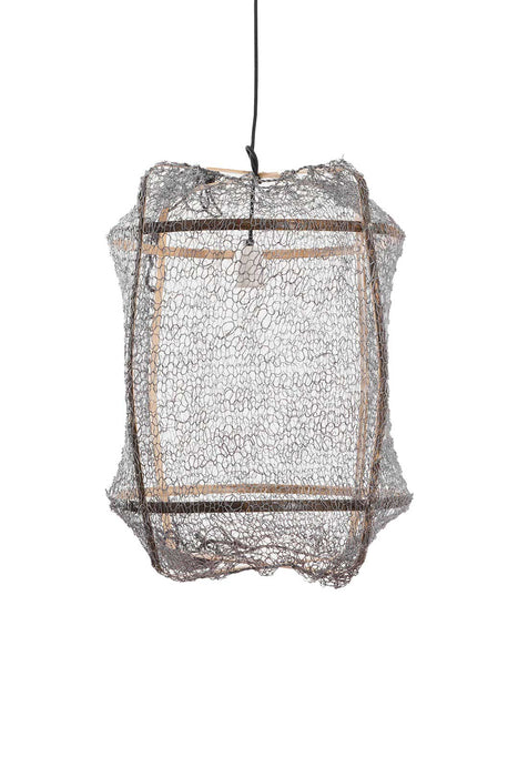 Pendant lamp Z5 tea sisal net grey Ø42cm Ay Illuminate