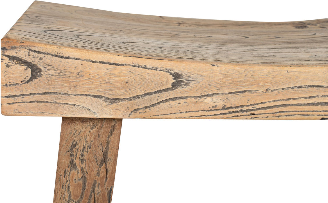 Bar Stool Natural - raw wood 51x35xh75cm - unique piece