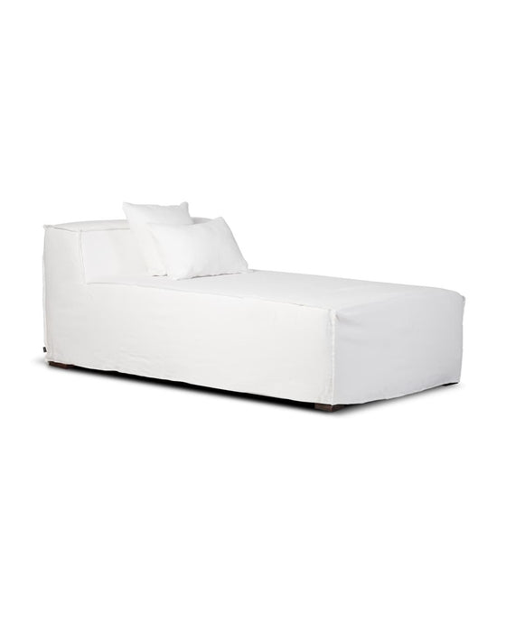 Lounge Chair linen STROZZI white 190cm Dareels