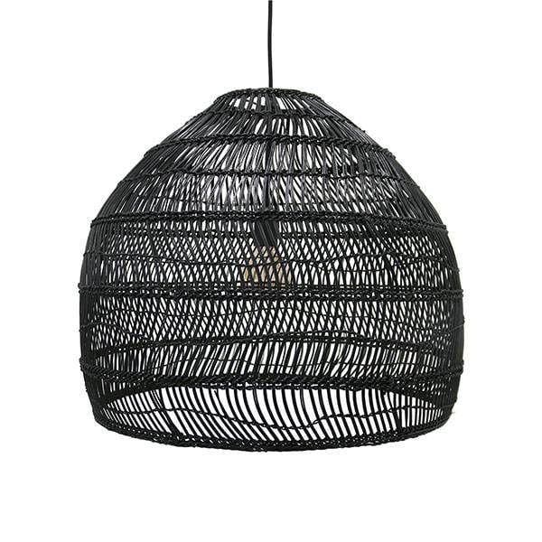 Wicker pendant lamp Black - Ø60xh50cm - HK Living