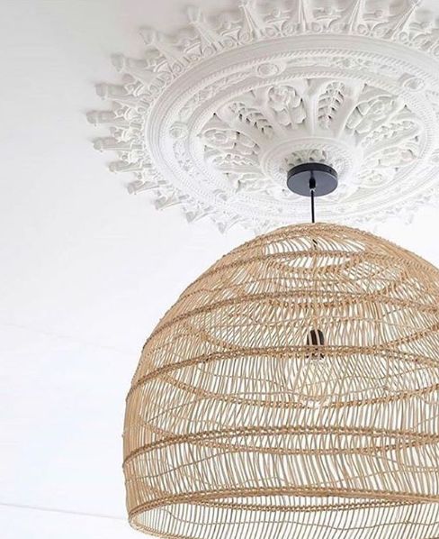 Wicker pendant lamp natural - Ø60xh50cm - HK Living