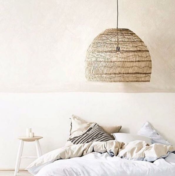 Wicker pendant lamp natural - Ø60xh50cm - HK Living