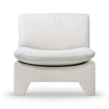 Fauteuil Lounge Retro boucle - crème - HK Living 