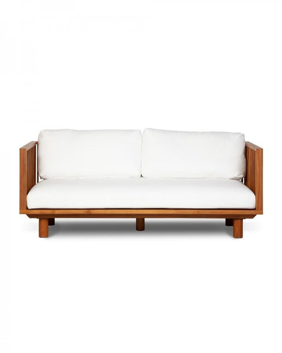 White outdoor sofa TOPRAK Teak 180cm - Dareels