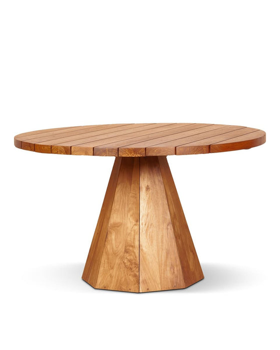 Outdoor dining table round JATI WL teak - Ø130cm - Dareels