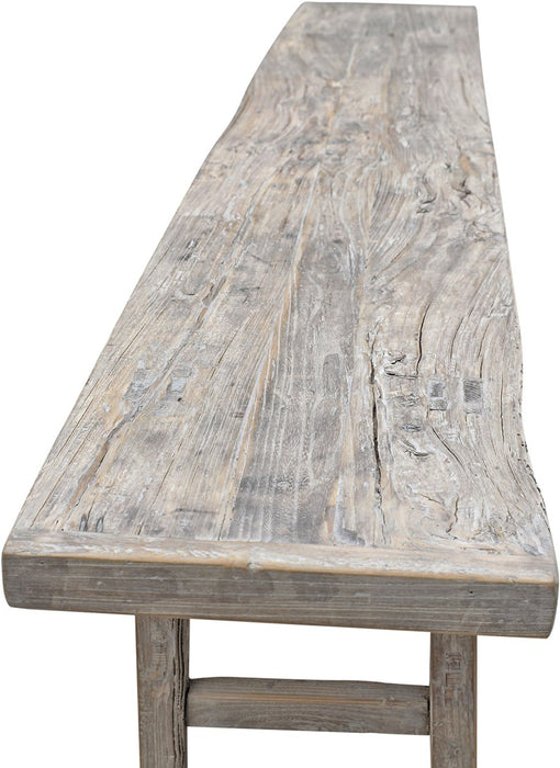 Consola de madera cruda XL 208x38xH88cm Pieza única