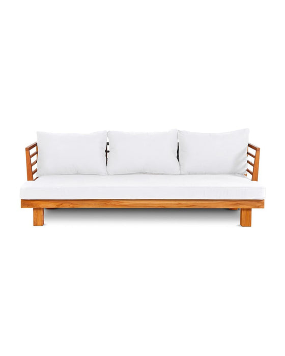 Lounge outdoor sofa STRAUSS White 3 seat Dareels