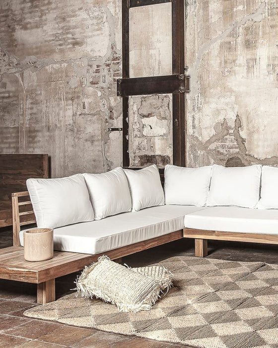 Lounge outdoor sofa STRAUSS White Right 300x250cm Dareels