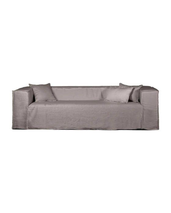 Canapé en lin STROZZI 3P Taupe 260cm Dareels