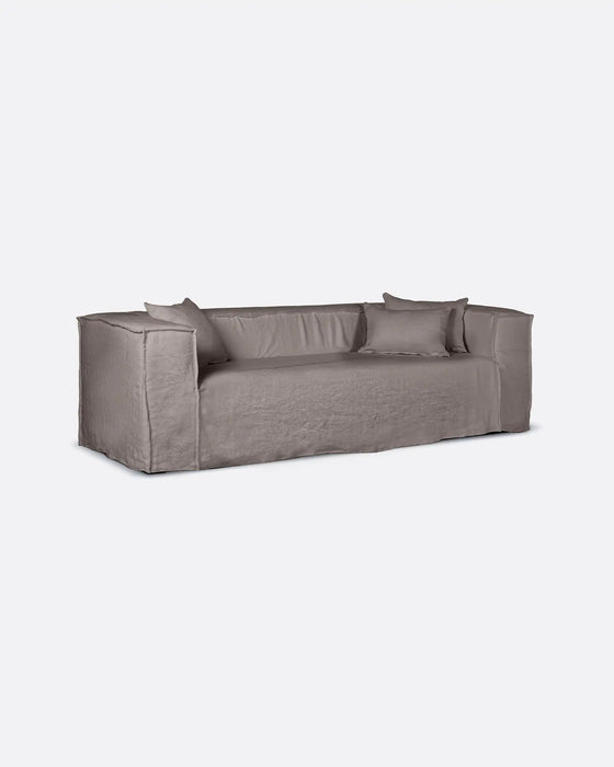 Sofa linen STROZZI 2P Taupe 220cm Dareels