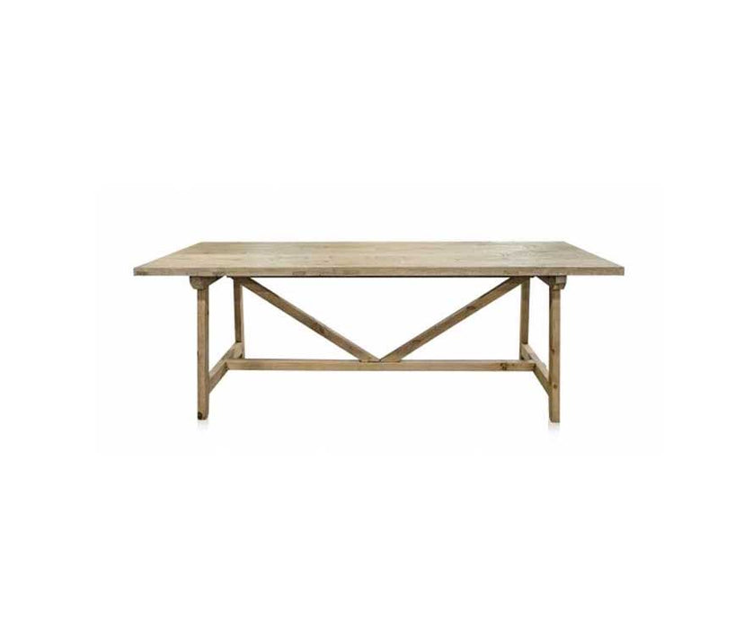 Table à manger en bois brut - 220x85xH76cm