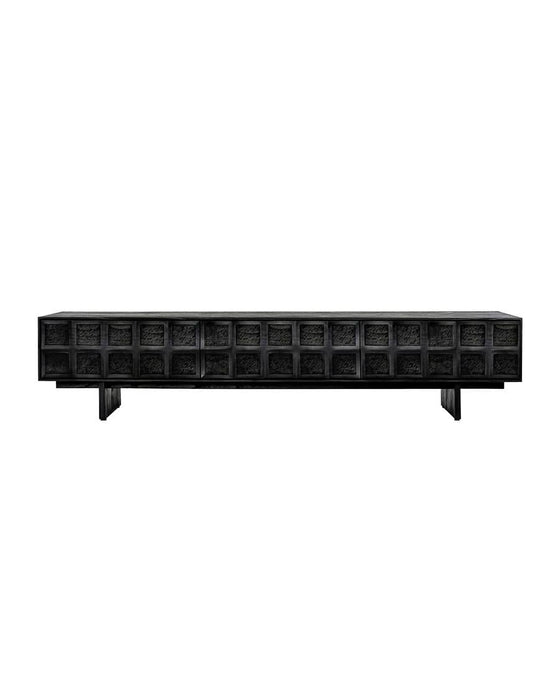 Mueble TV teca RIJAL negro 240cm Dareels