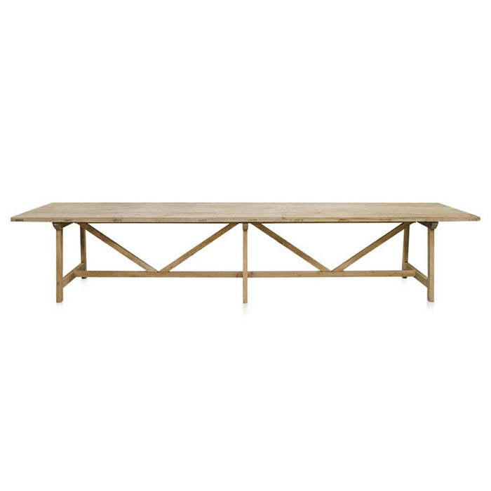 Raw wooden dining table - 400x90xH76cm